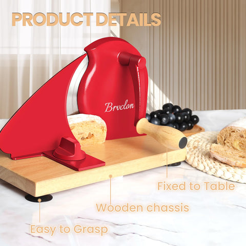 Brvclon wooden base provides sturdy, durable support during slicing