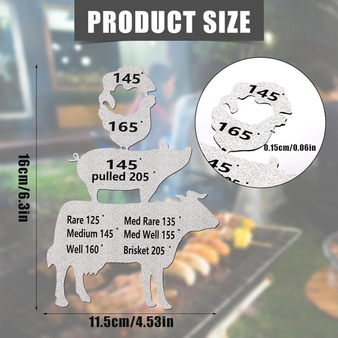 BSBMIEQM meat smoking temperature magnet for grilling sessions