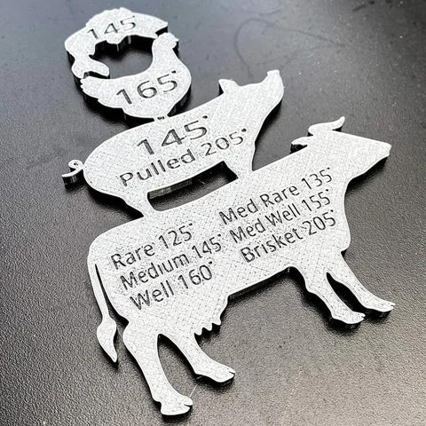 BSBMIEQM meat temp chart magnet provides quick grilling guidelines