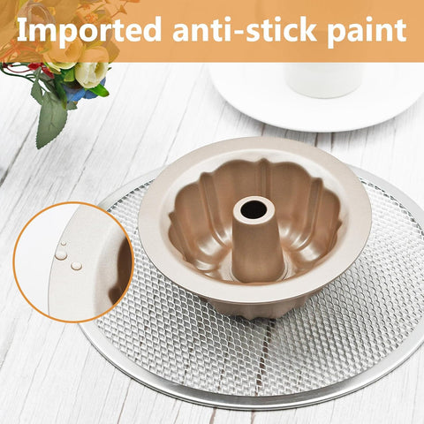 BSDLZCH Bundt pan nonstick coating closeup enables easy release and simple cleanup.
