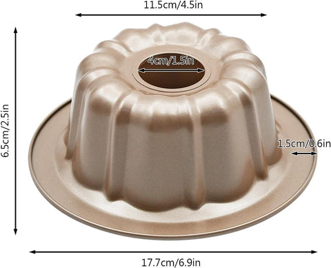 BSDLZCH Bundt pan side view highlights sturdy carbon steel construction for long-lasting use.
