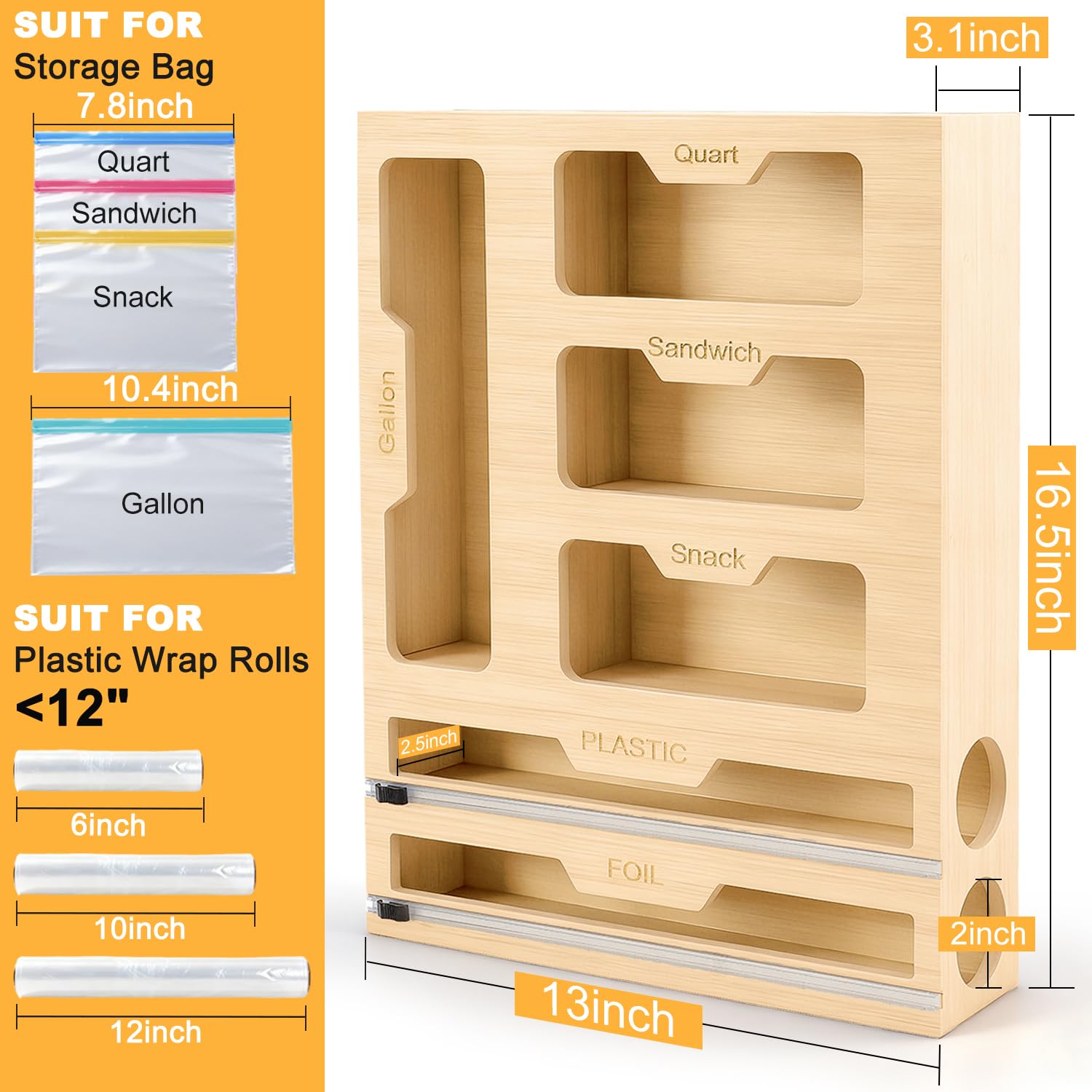 BSHSPX bag containers organize different bag sizes neatly