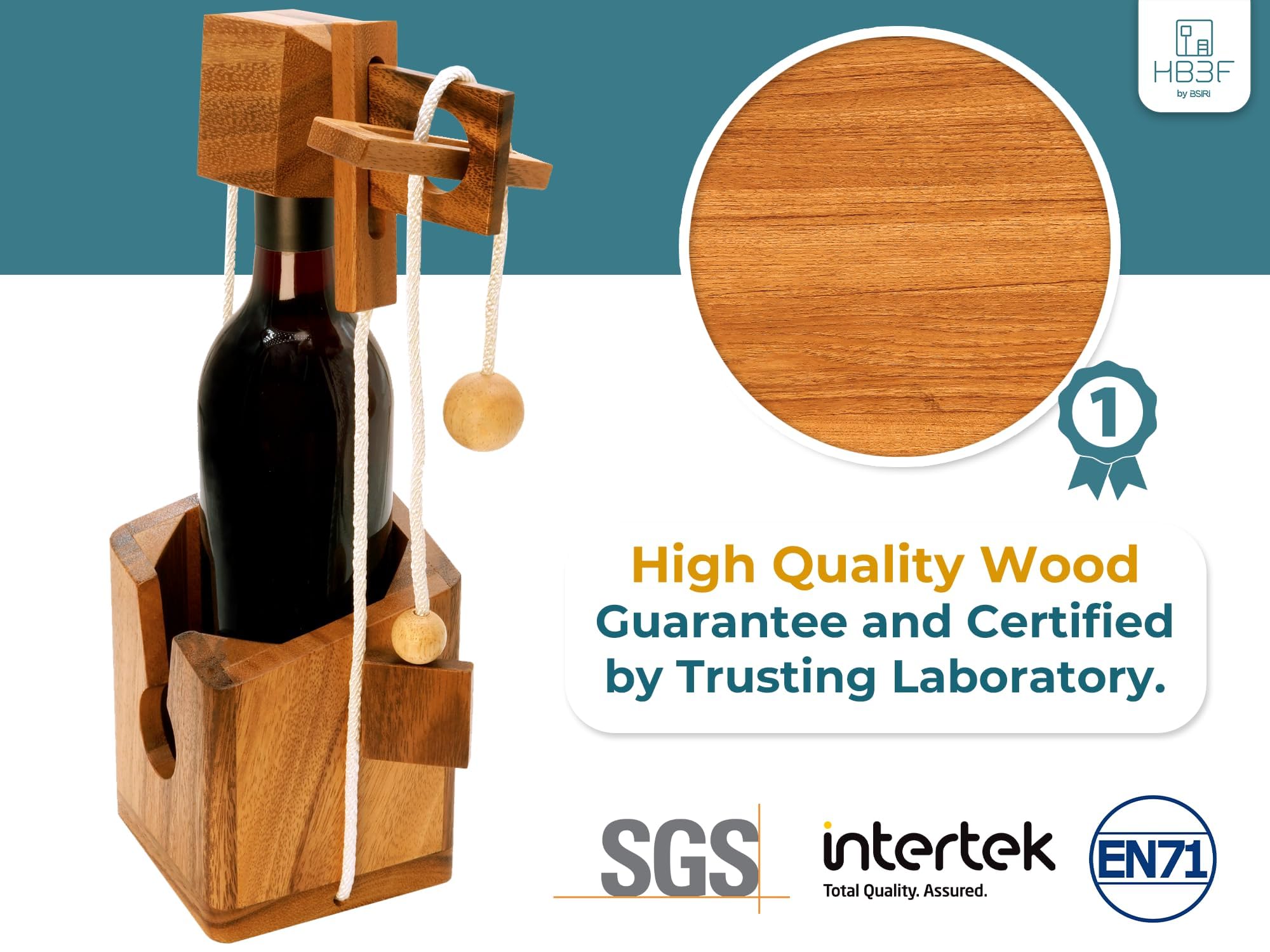 BSIRI tabletop wine holder doubles as a playful puzzle display.