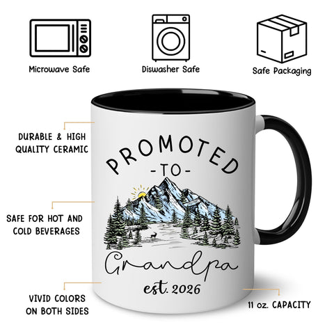BSQUIELE new-grandparents-gift-mug ideal for everyday use and display