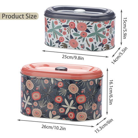 BSTKEY cookie tins with lid, airtight seal keeps treats fresh.