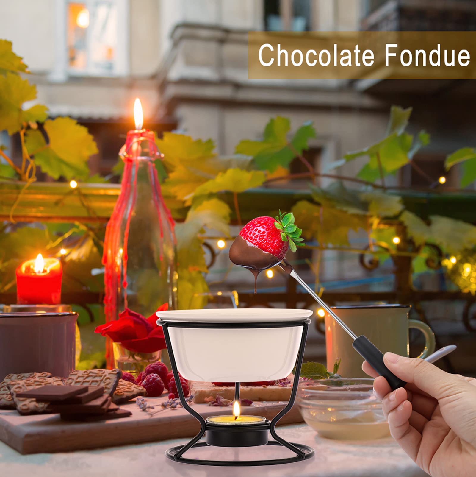 BSTKEY tea light not included creates cozy fondue ambiance