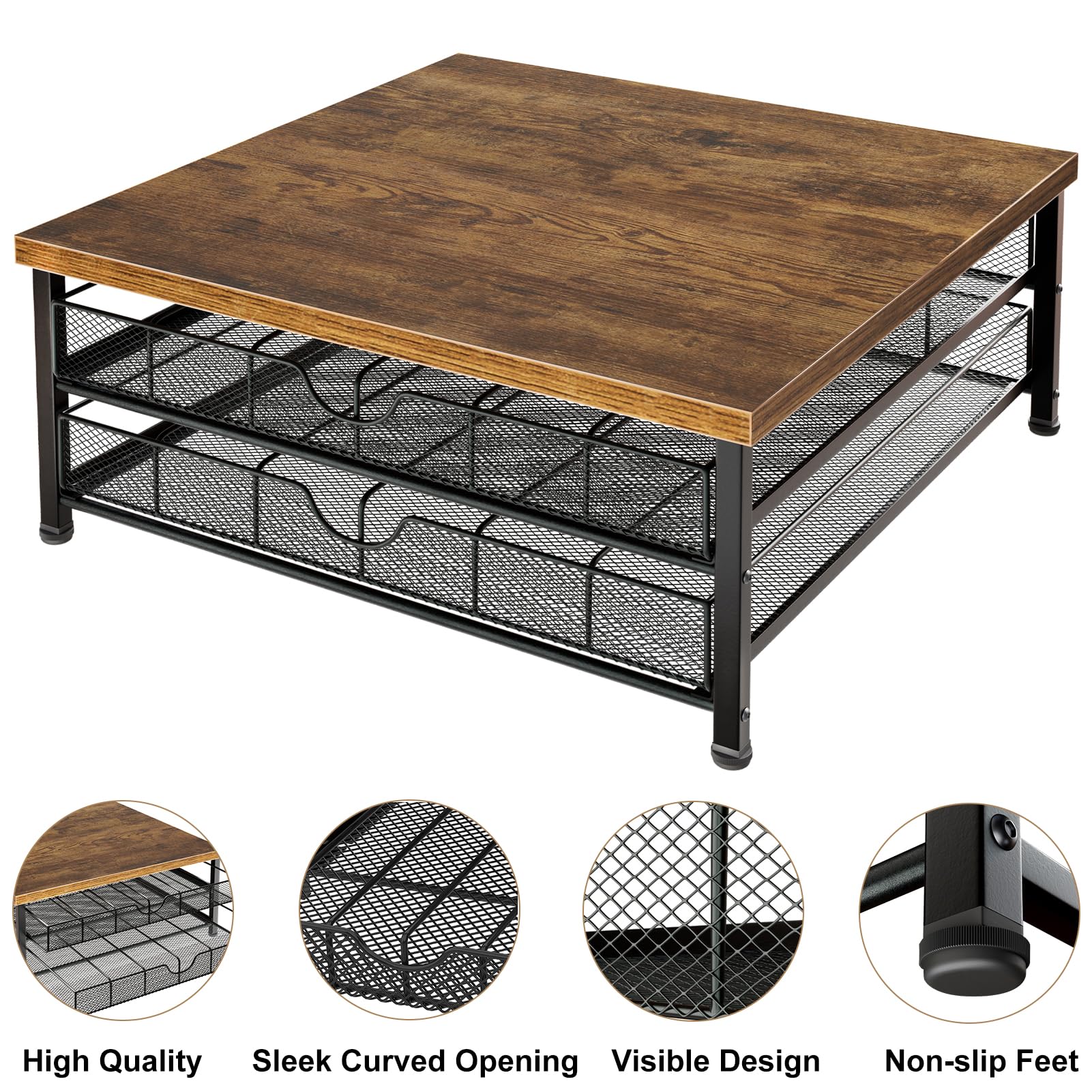 Easy-to-clean interior and exterior surfaces after spills.