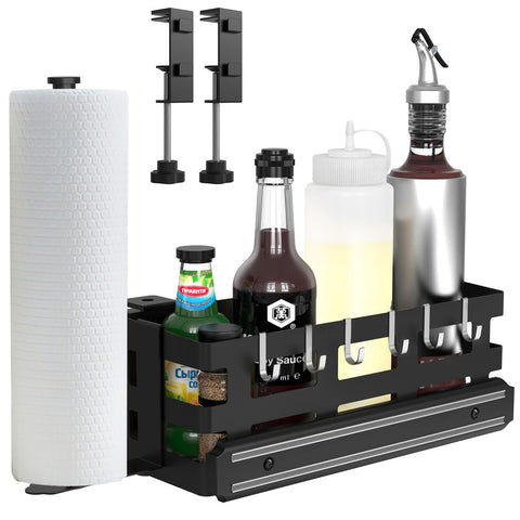 BSTTEK griddle caddy side-clip installation for quick, no-drill setup.