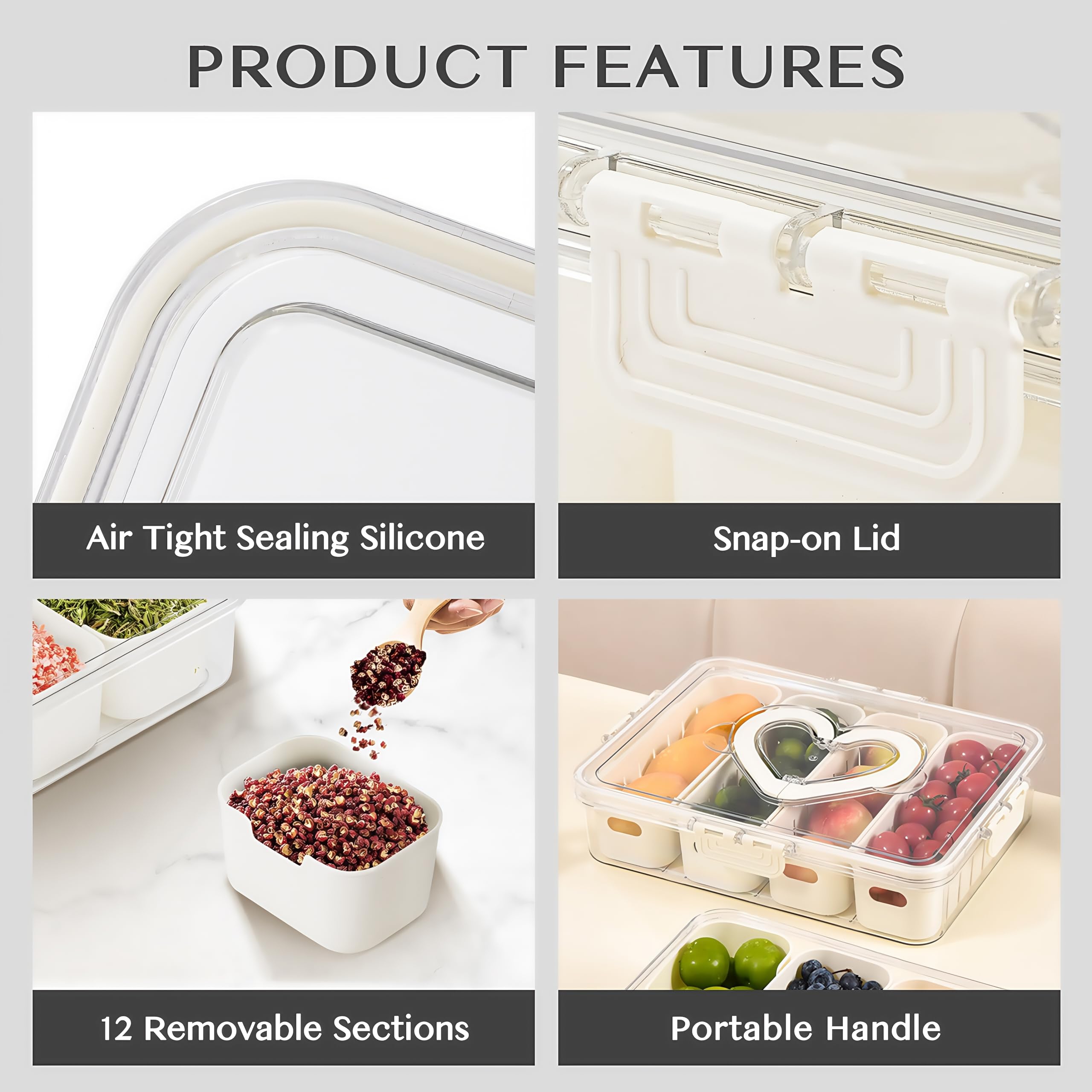 BSTUR Snackle Box crystal-clear lid shows contents at a glance