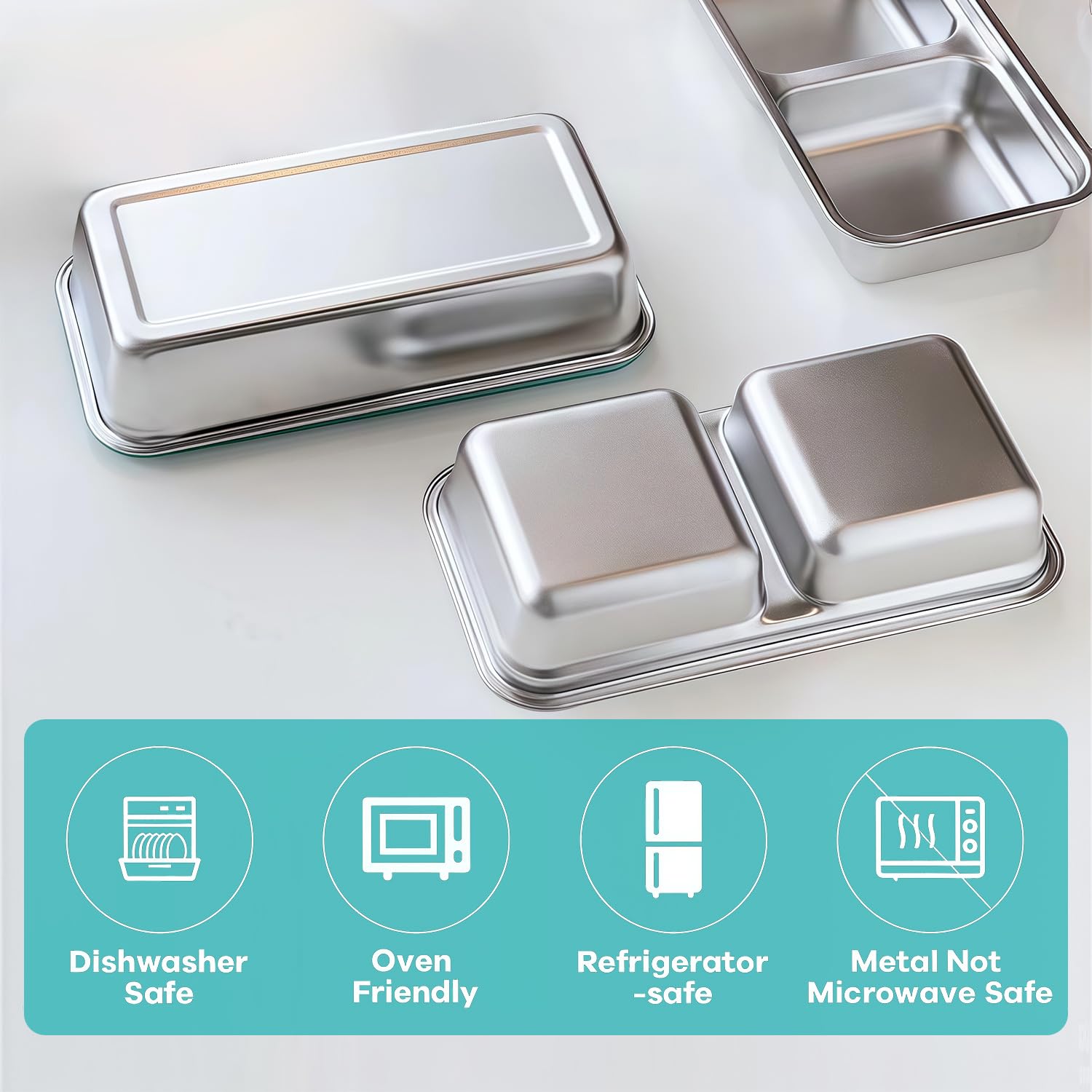 BSTUR stainless steel snack container dishwasher-safe for easy cleanup