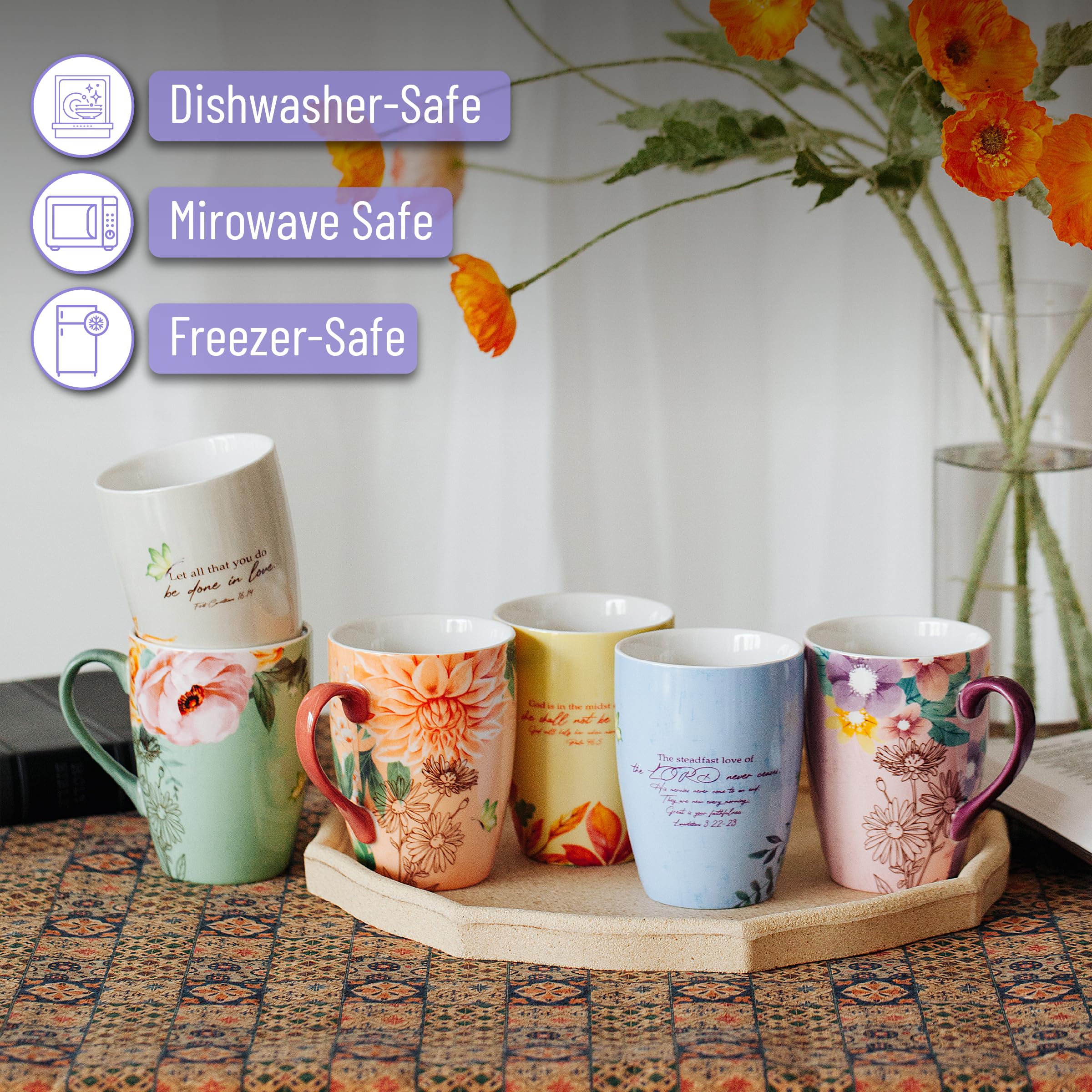 BTaT Christian coffee cups durable pro grade porcelain for lasting use