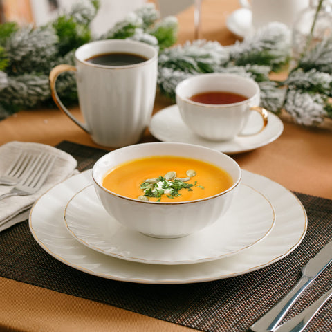 BTaT elegant tableware gold-trimmed plates for entertaining