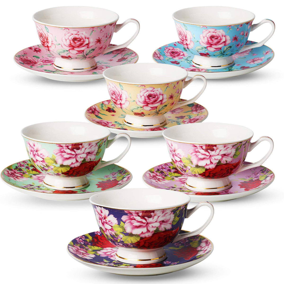 BTaT Tea Cups with a floral pattern for elegant tea moments