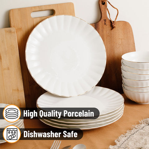 BTaT ten-and-a-half-inch dinner plates for main courses and modern presentation