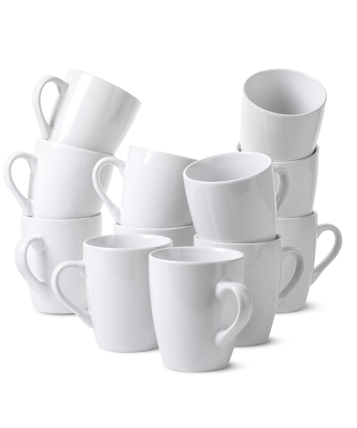 BTaT White coffee mugs 12oz set ideal for daily coffee or tea