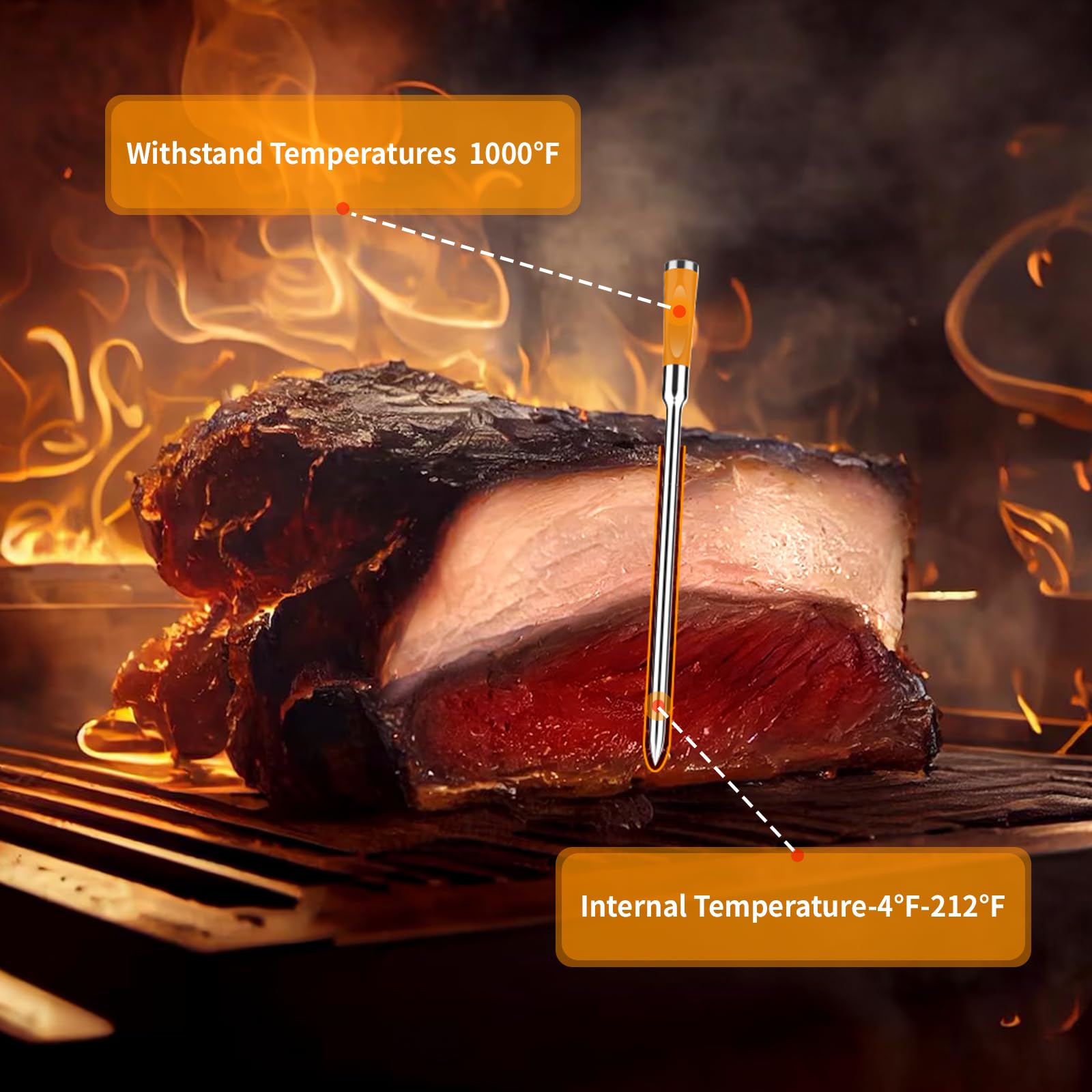 Btclink pre-set meat modes guide doneness for steak and more.