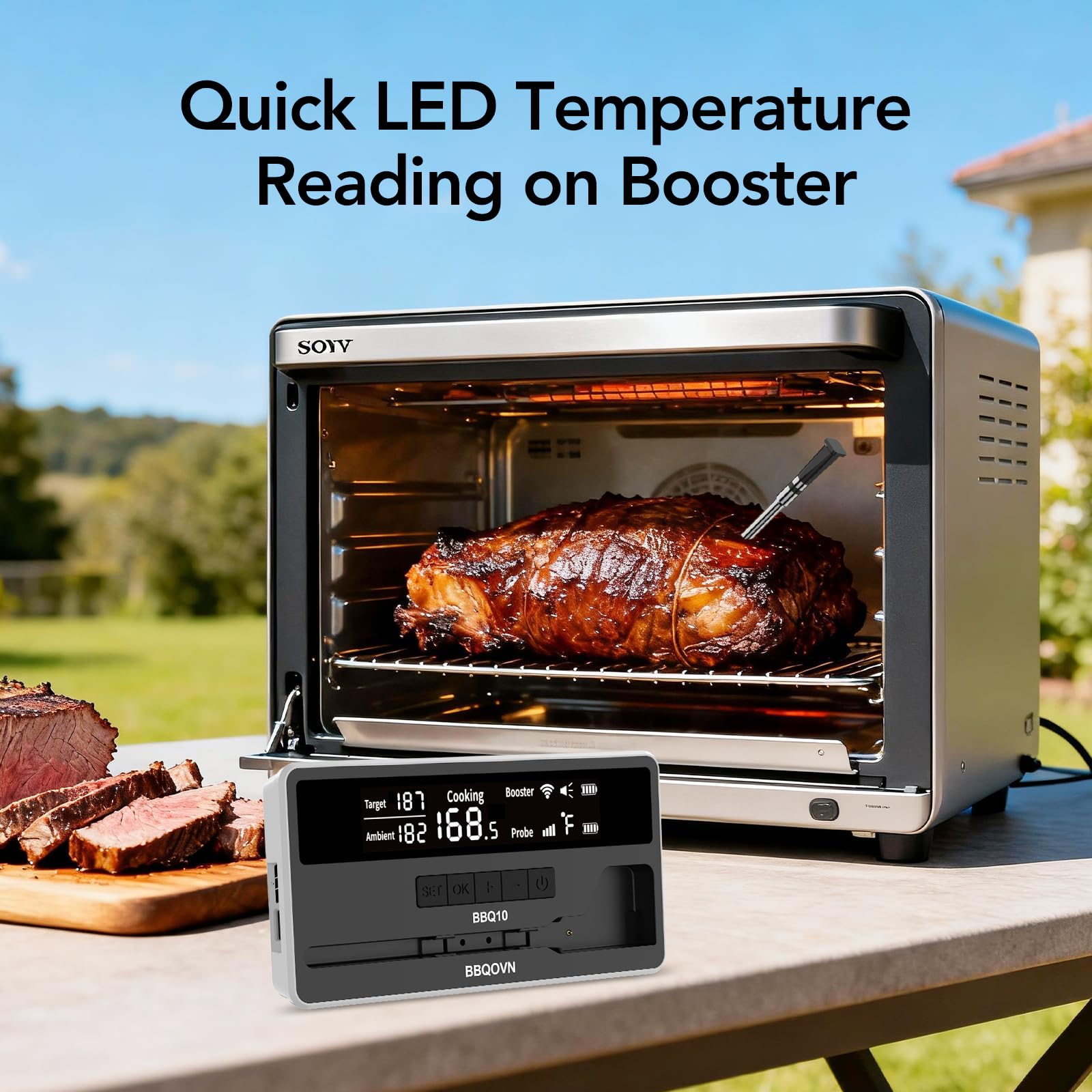 Btclink thermometer IP68 waterproof seal protects against splashes.