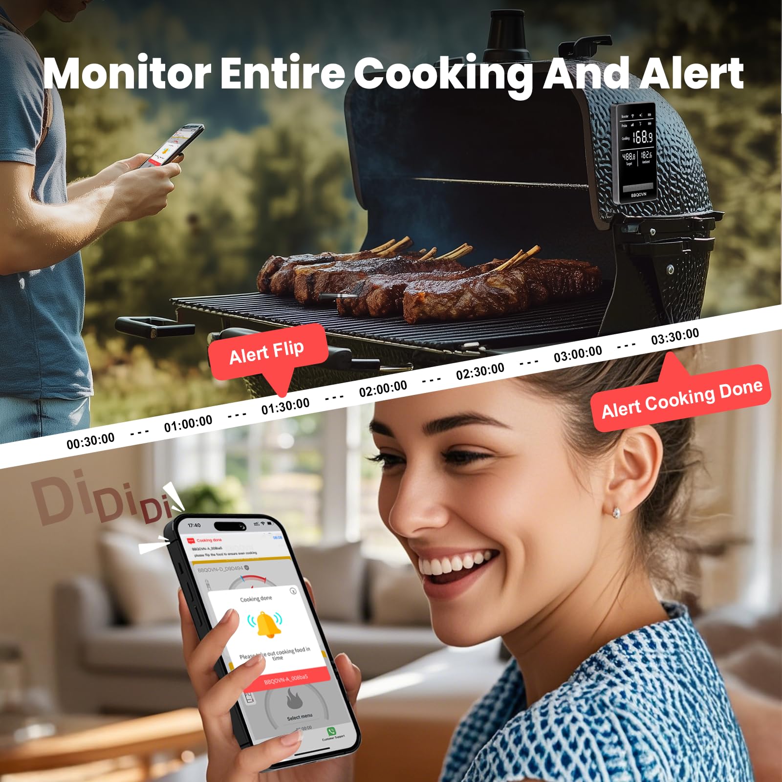 Btclink unlimited-range WiFi lets you monitor from anywhere.