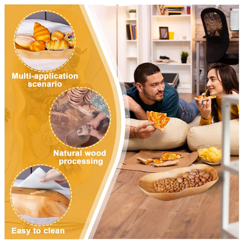 BTEOBFY wooden bowl with artisan carving emphasizes craftsmanship on the table