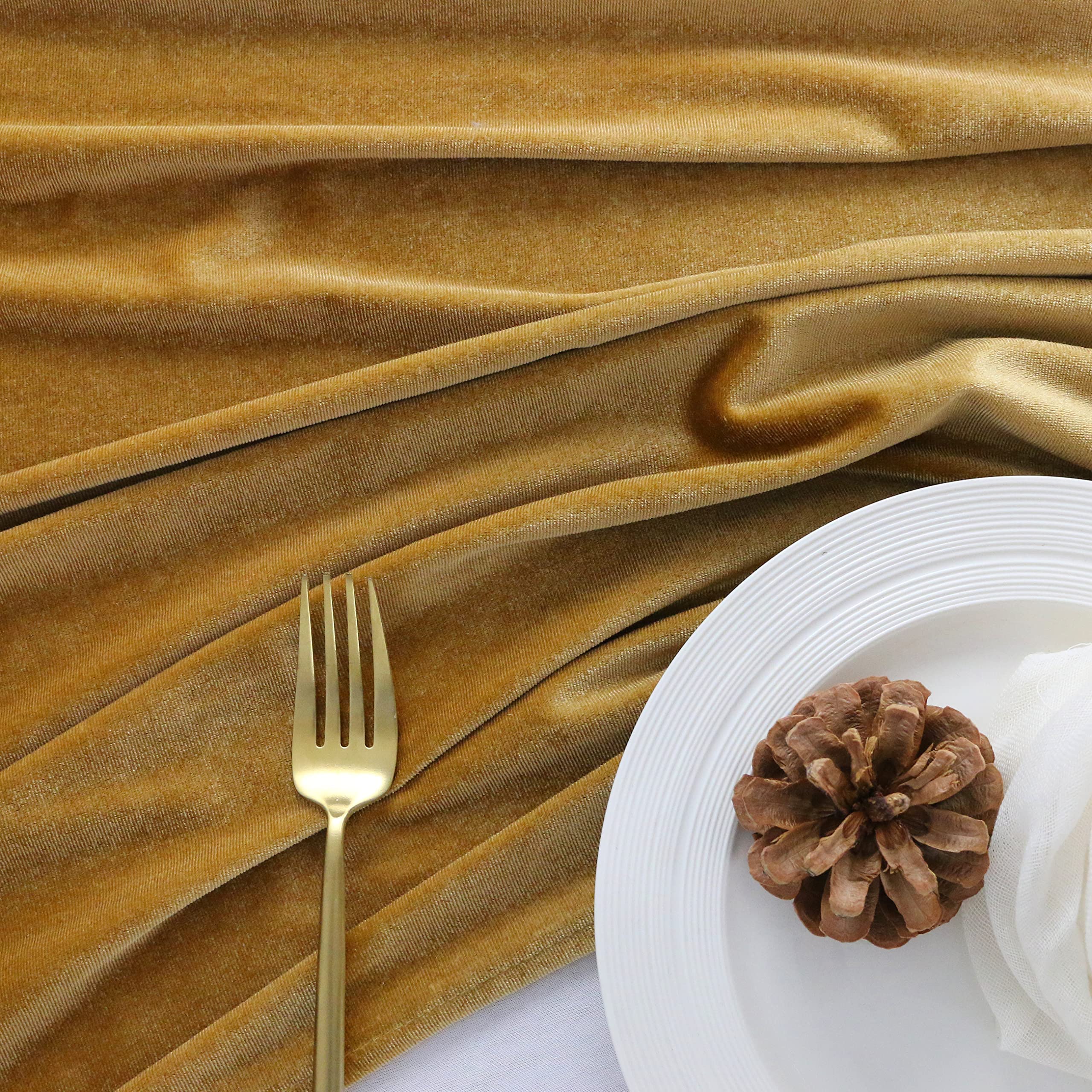 BTF Home velvet table runner adds warm ambience to celebrations and dining.