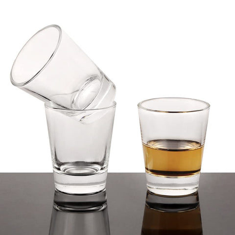 BTGLLAS shot glasses showcase durable glass and solid base design