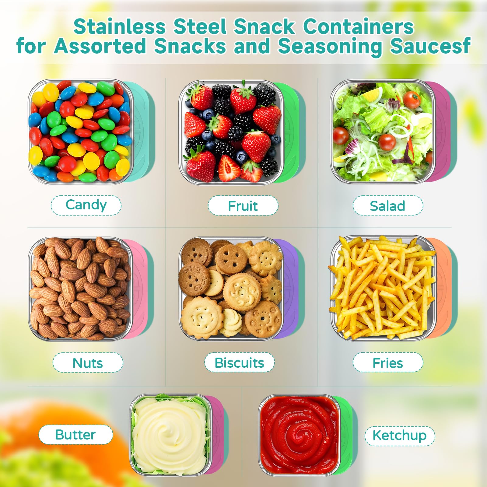 BTIFU colorful lids help quick inside identification and freshness.