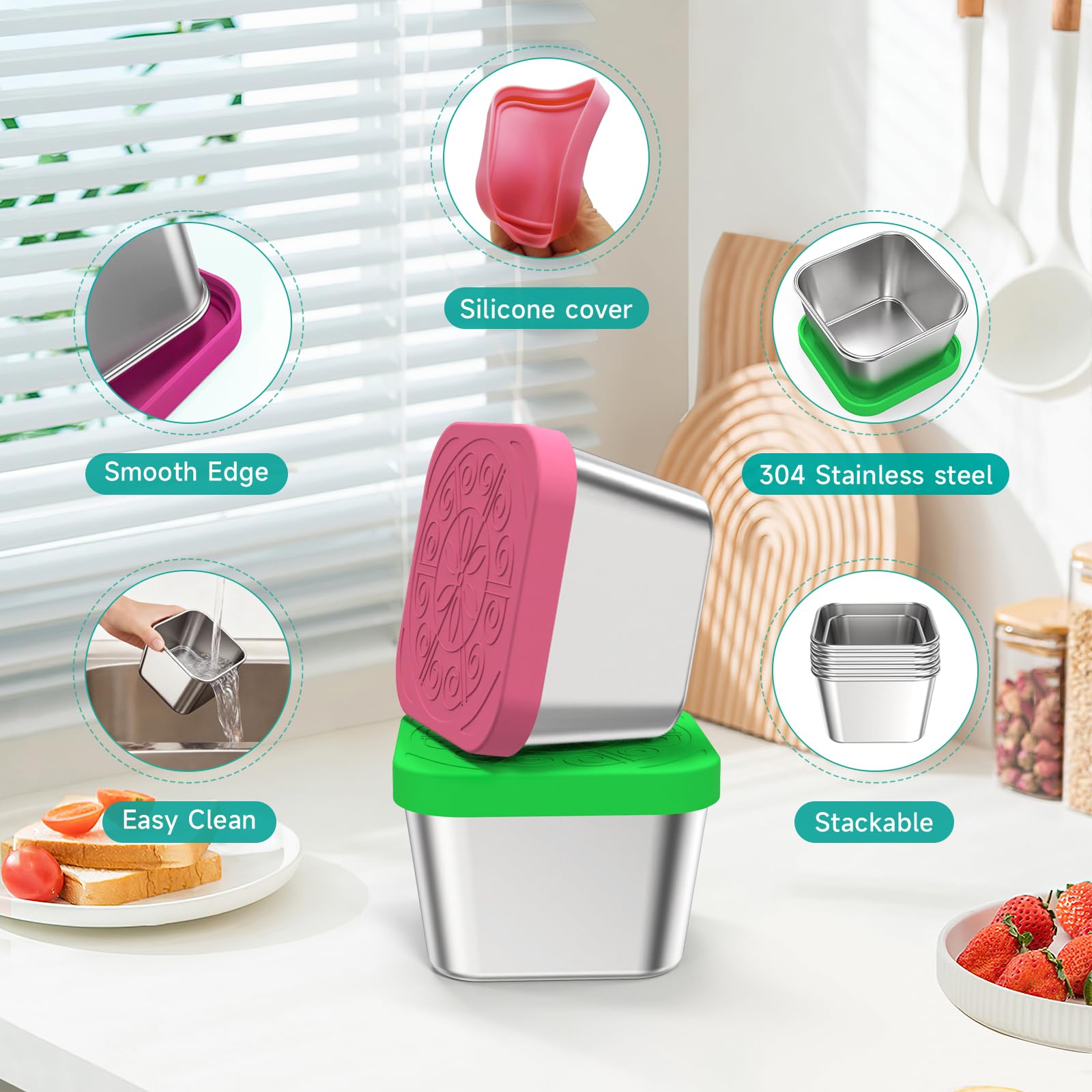 BTIFU snack containers are dishwasher-safe for easy cleaning and reuse.