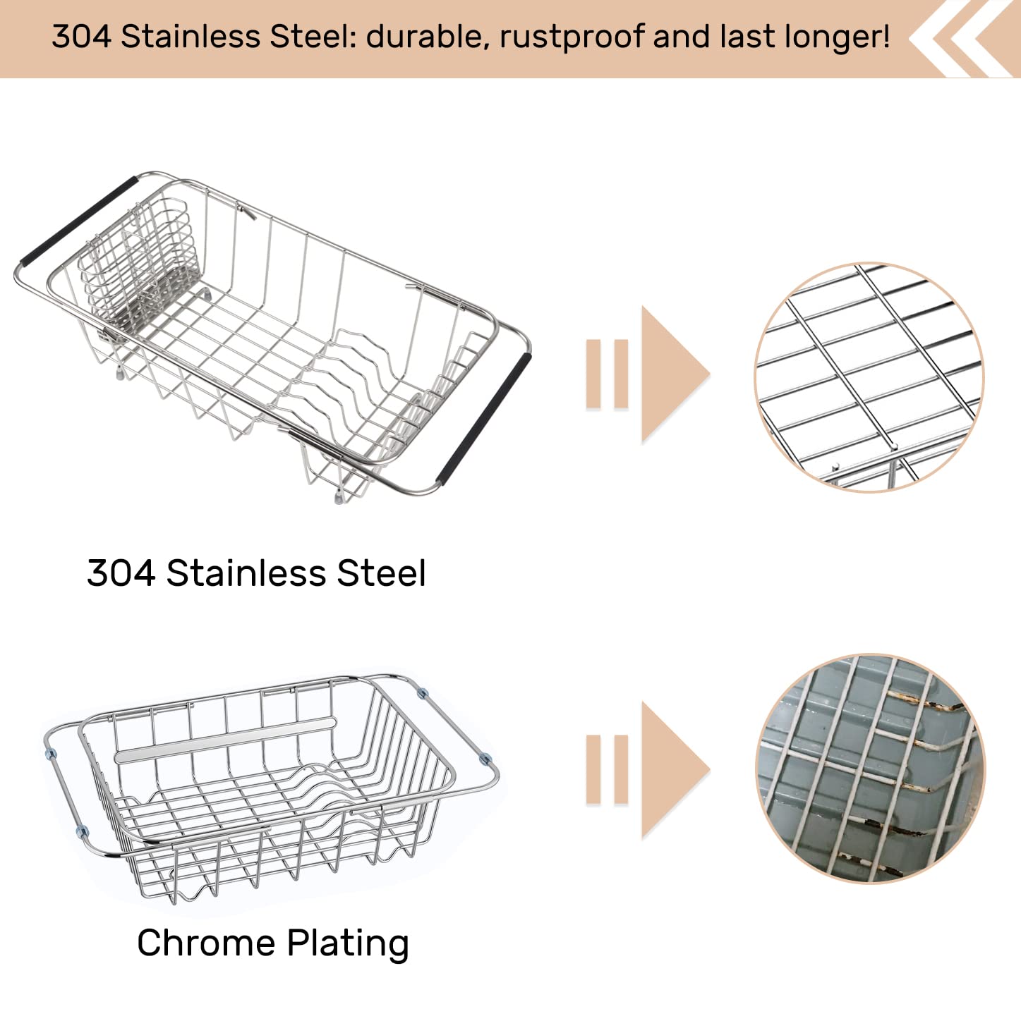 BTLATHA non-slip arms keep the rack steady during drying tasks.