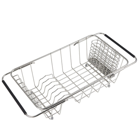 BTLATHA stainless steel dish drying rack shown on the counter.