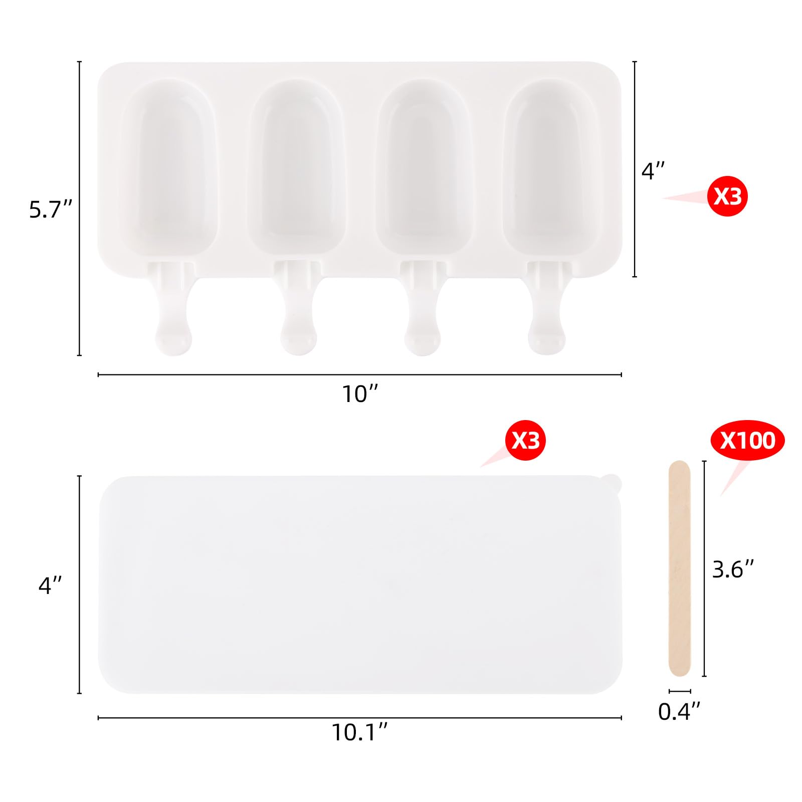 BTYMS silicone popsicle molds close-up showing flexible walls for easy release.