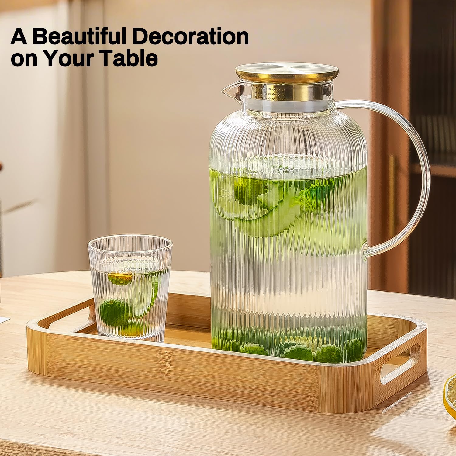 Buaic dishwasher-safe pitcher for simple cleanup after use.