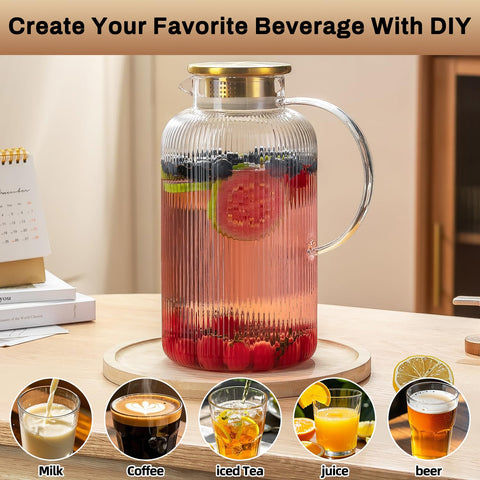 Buaic heat-resistant pitcher suitable for hot or cold beverages.