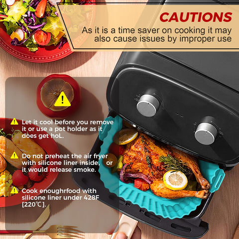 Buauty reusable liner reduces mess compared to parchment paper.