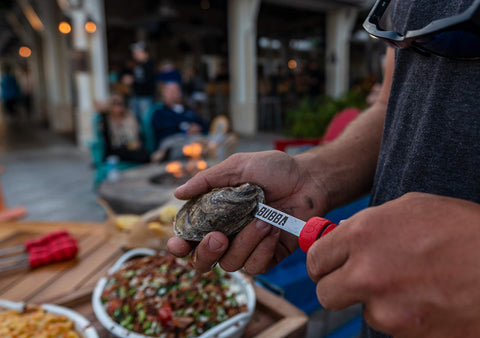 BUBBA shucking knife ready for kitchen or bar use