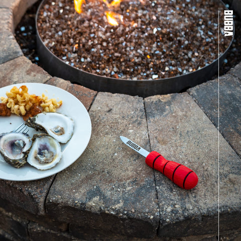 BUBBA shucking knife features non-slip grip for wet hands