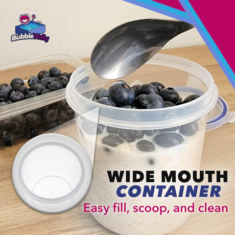 BubbleWally polypropylene construction safe for freezer microwave and dishwasher.