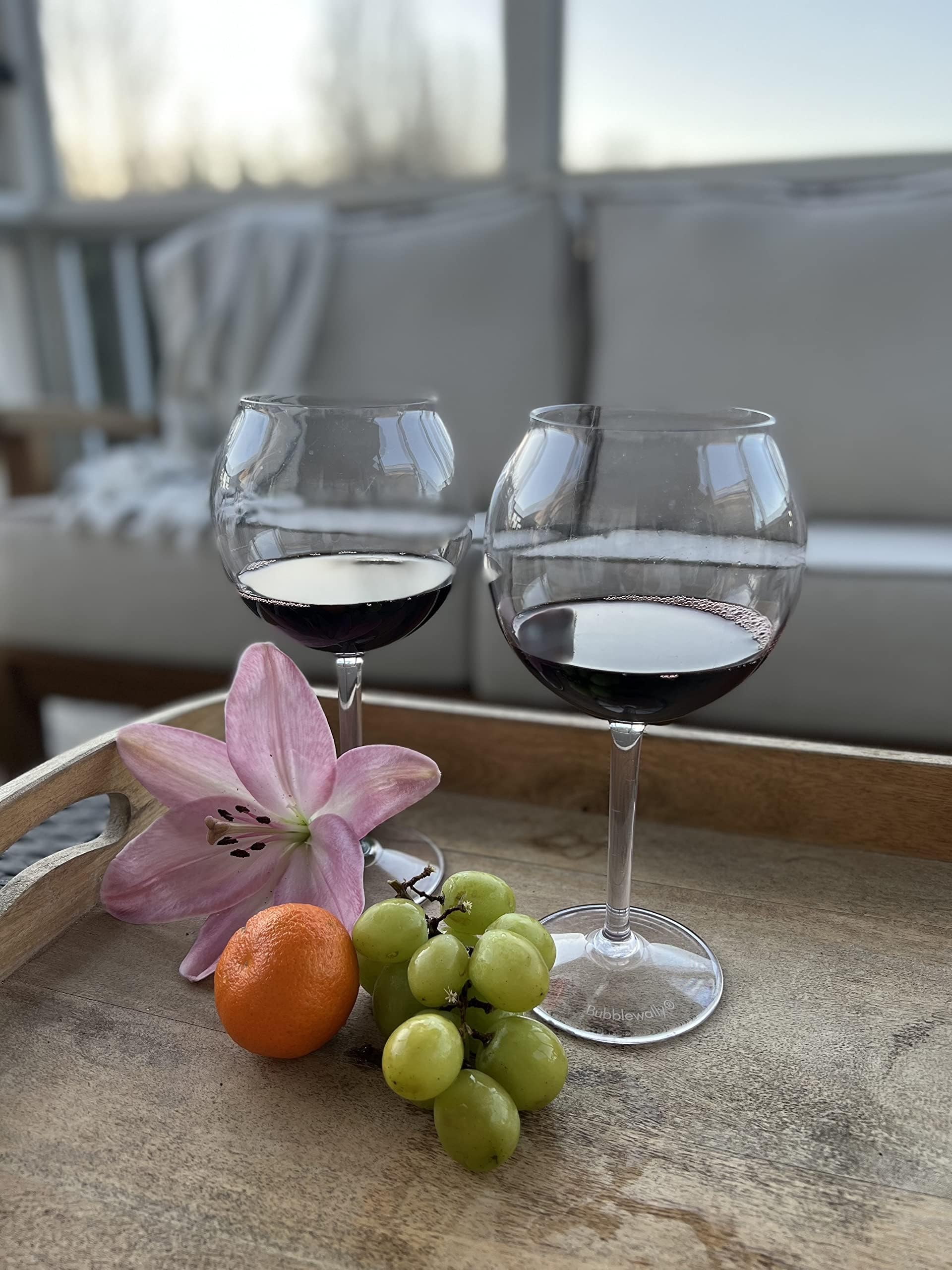 BubbleWally poolside edge serving glass for effortless entertaining
