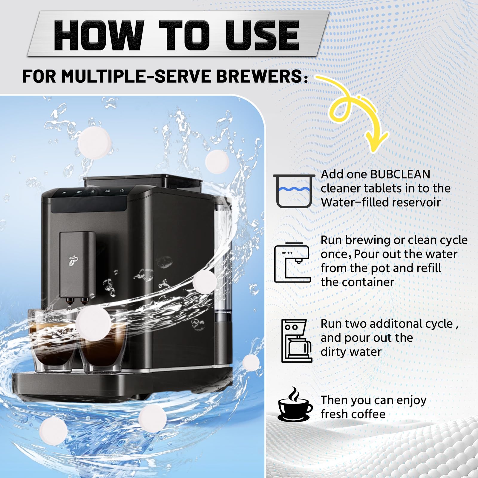 BUBCLEAN 24-tablet bulk pack offers long-term value.