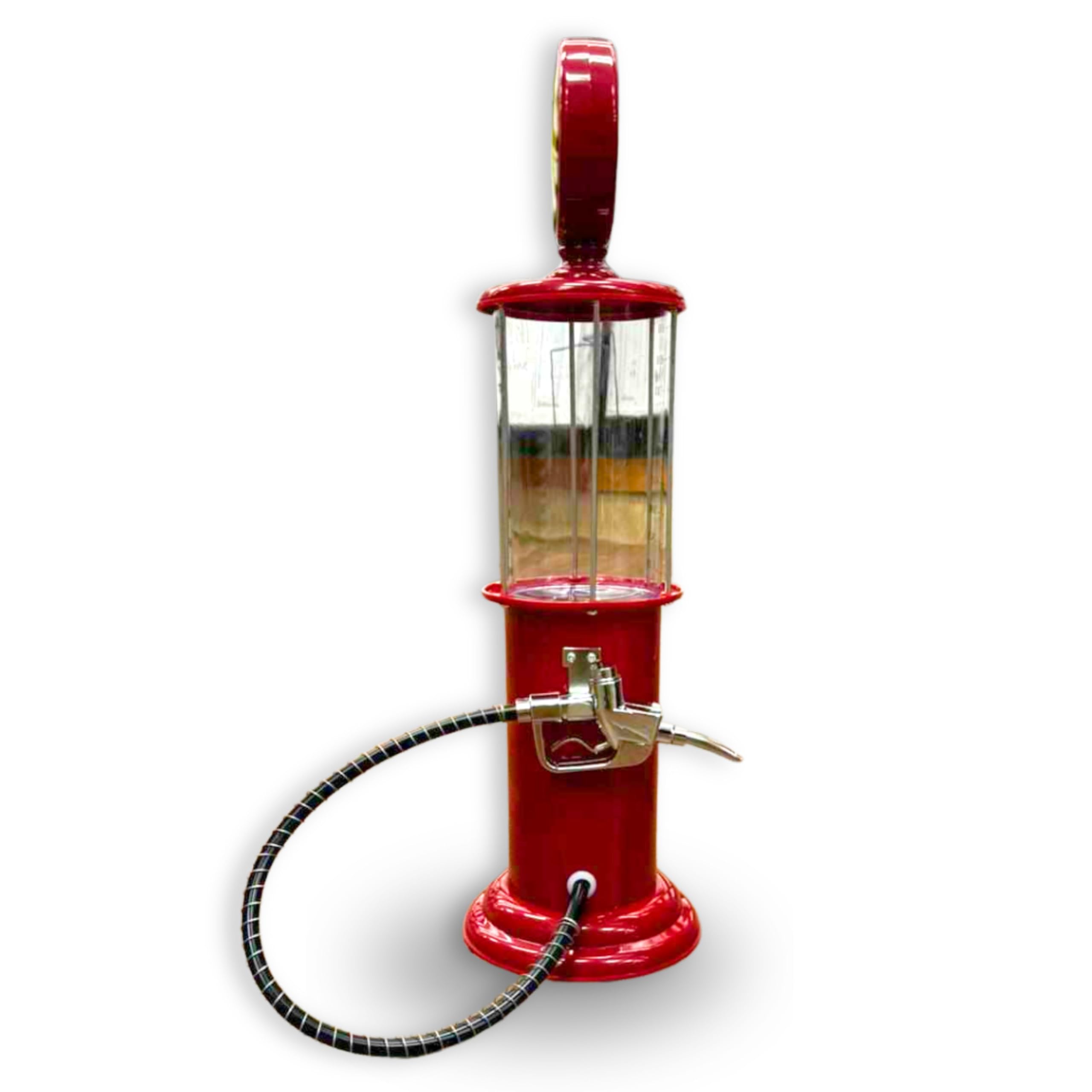 Buc-ee's Gas Pump Beverage Dispenser pour action illustrating easy, mess-free serving anywhere.