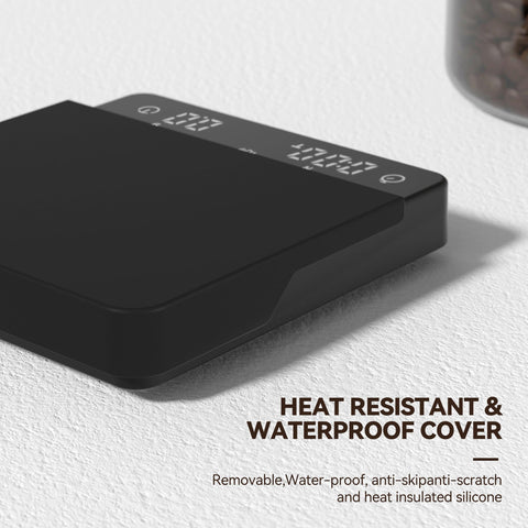 Bucanim compact coffee scale fits most espresso machines for quick prep