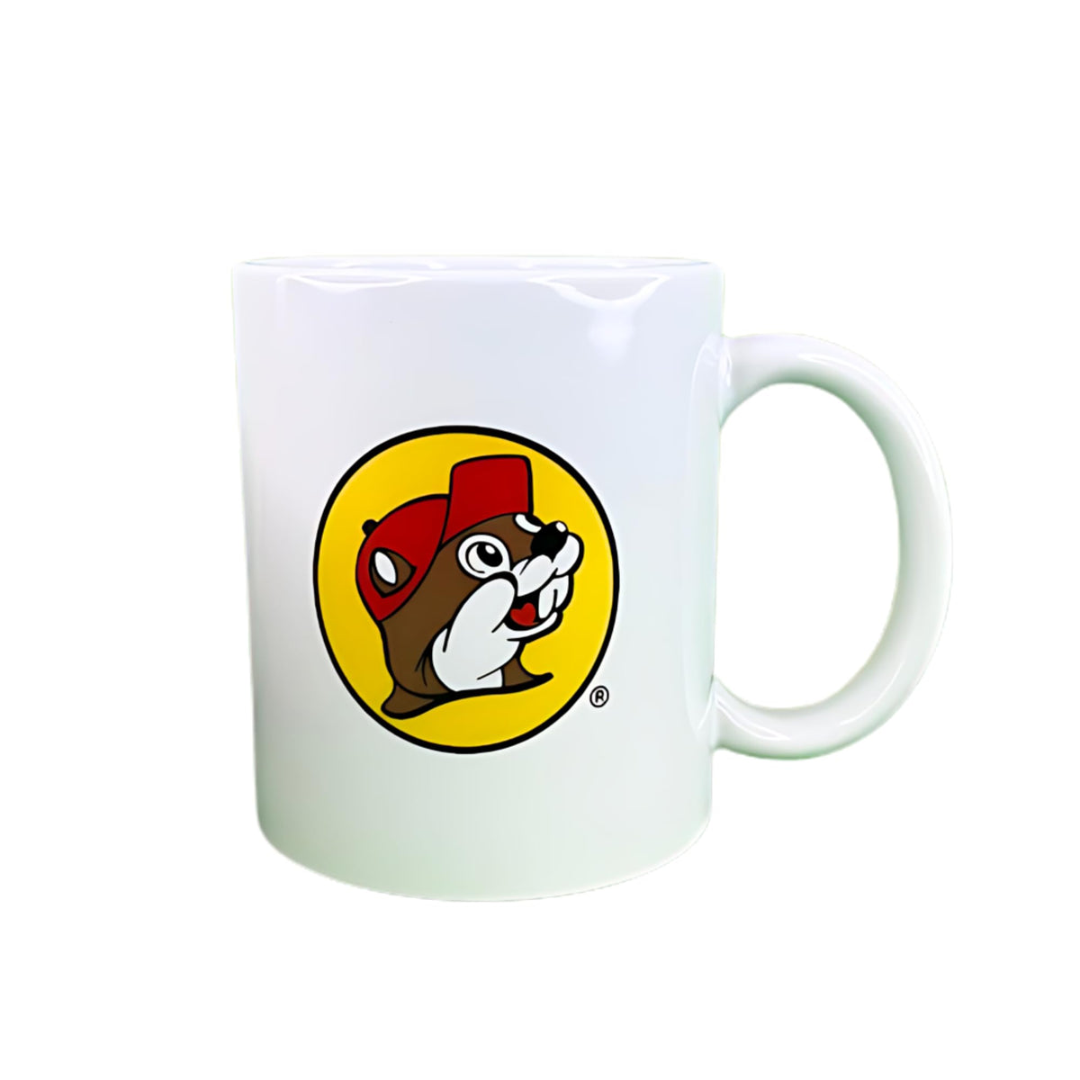 Buc-ee's ceramic beaver mug front view with durable glaze for daily coffee