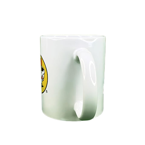 Buc-ee's 12 oz mug close-up glaze detail highlights glossy finish