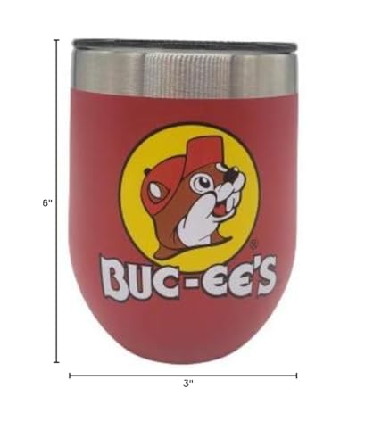 Buc-ee's tumbler with DuraGrip powder coat finish for a sweat-free, secure grip.