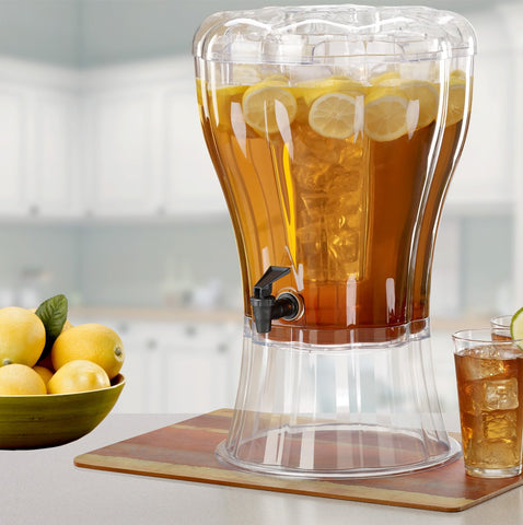 Buddeez 3.5-gallon dispenser with chrome spigot for drip-free serving.