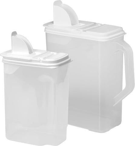 Buddeez bird seed dispenser 8qt with pour-tight lid for mess-free filling.