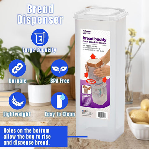 Buddeez Bread Buddy two-pack provides versatile storage for multiple bread varieties.