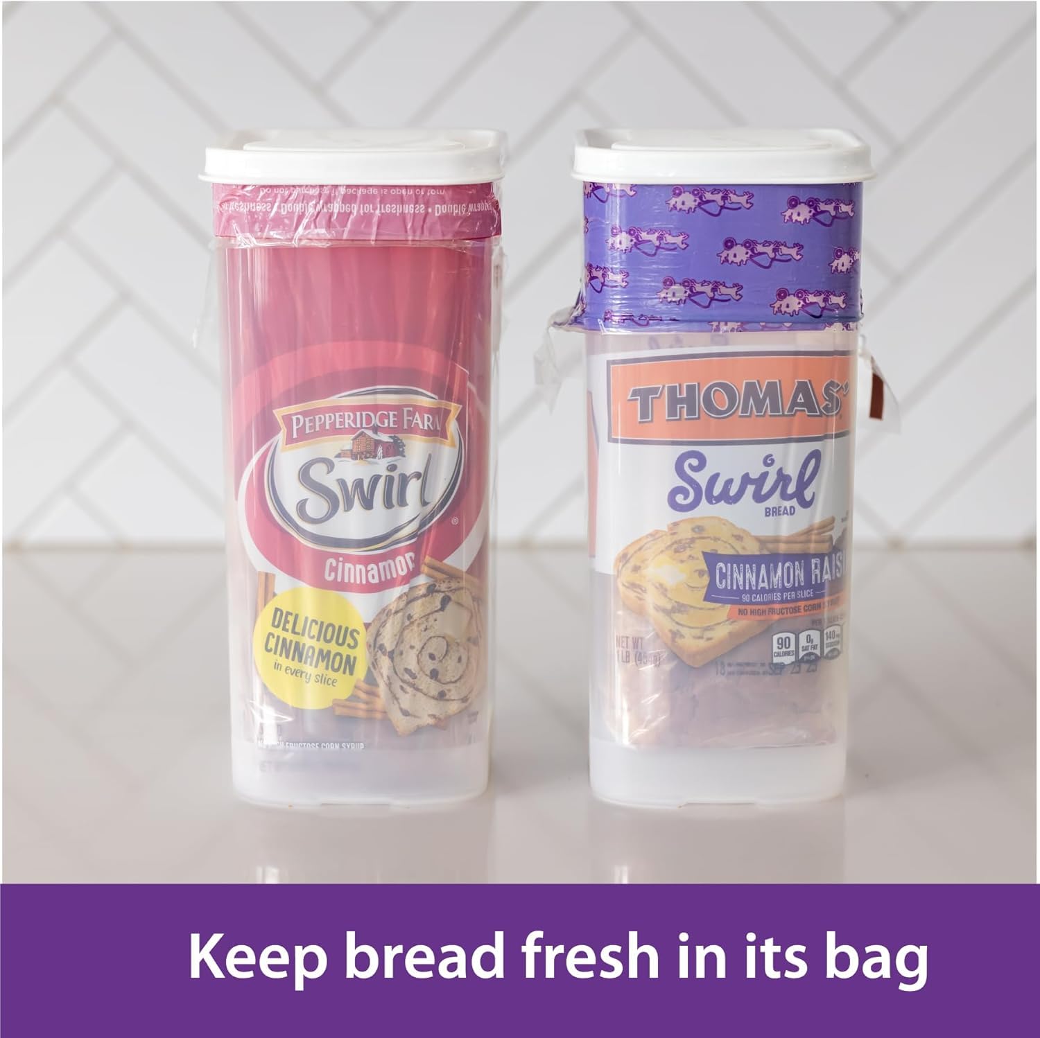 Buddeez Bread Buddy dispensing a slice with wrapper guiding convenience.