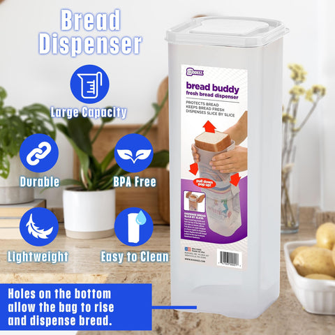 Buddeez Bread Buddy made-in-usa label highlighting quality manufacturing