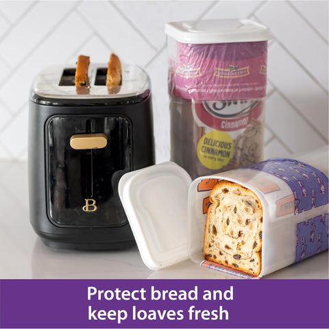 Buddeez Bread Buddy white lid detail complements modern kitchens.