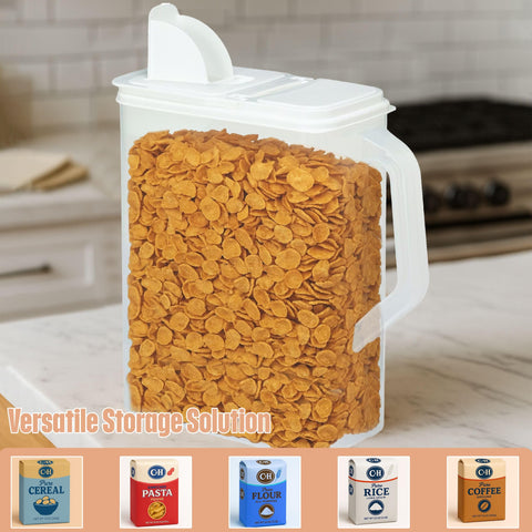 Transparent 8-quart container ideal for cereals and dry goods